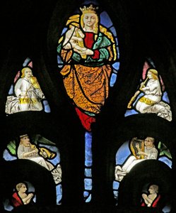 Vitrail représentant la Vierge et l